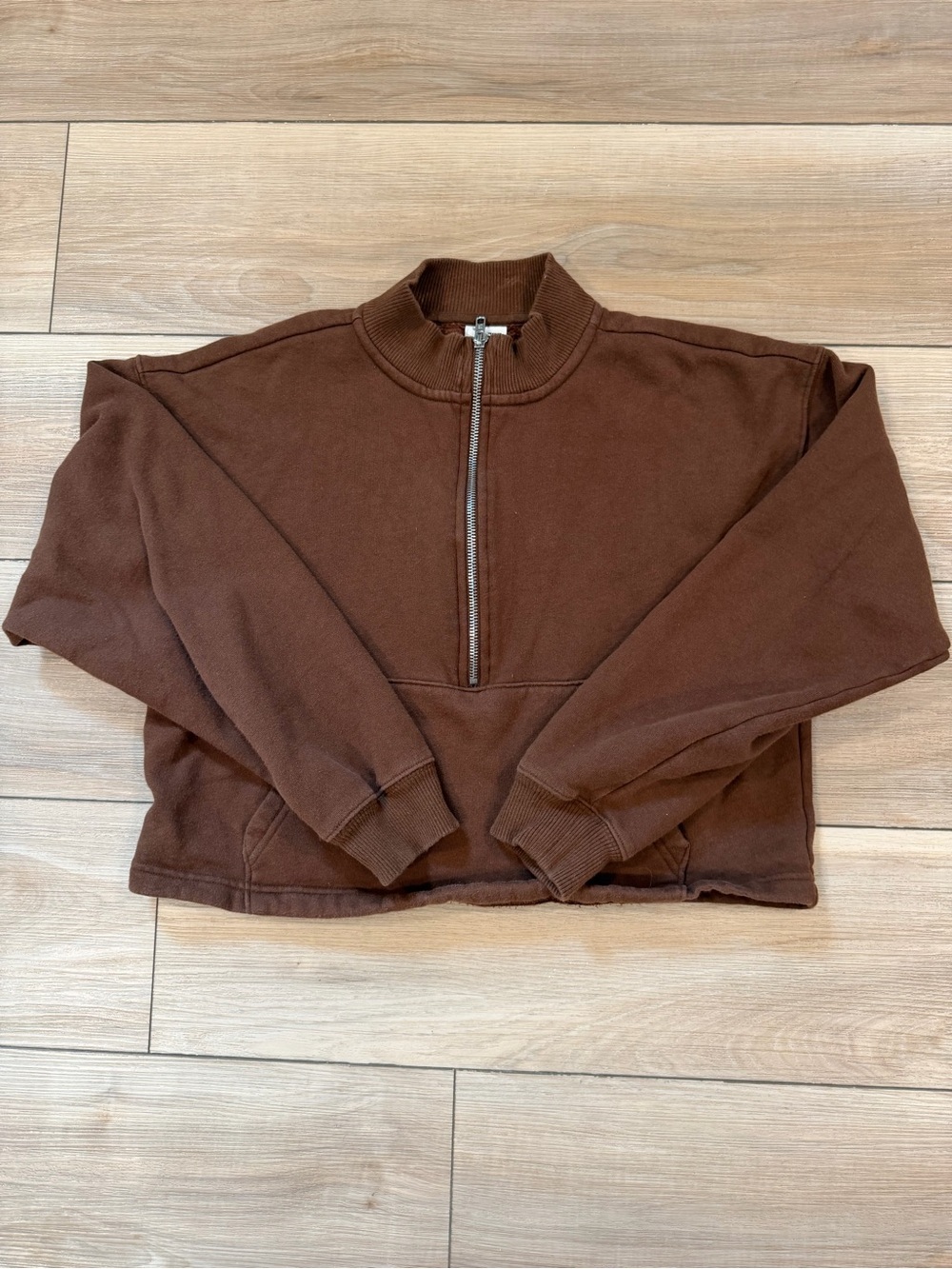 PINK Victoria's Secret cropped quarter zip